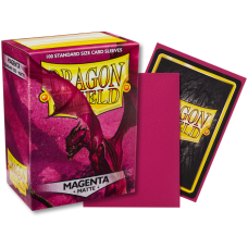 龍盾Dragon Shield 100 - AT-11026- 龍盾卡套標準尺寸(100入)Standard Deck Protector Sleeves - 磨砂Matte Magenta洋紅色 (NT350)