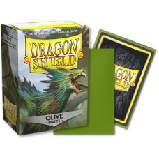 龍盾Dragon Shield 100 - 龍盾卡套標準尺寸(100入)Standard Deck Protector Sleeves - 磨砂Matte Olive(Lavom) - AT-11040橄欖色(NT350)