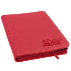 Ultimate Guard Binder 8-Pocket QuadRow Zipfolio XenoSkin - Red - UGD010435(NTD900) 8格類皮革拉鍊卡冊-紅色