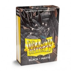 龍盾Dragon Shield 60 - AT-11102- Deck Protector Sleeves - Japanese size龍盾卡套日規尺寸(60入) Matte - Clear磨砂黑(NT220)