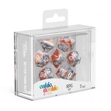 Oakie Doakie Dice - RPG套骰 雙子系列骰 銀轉鏽色（七顆） - RPG Set Gemidice - Silver-Rust (7 Dice) - ODD500032（NT 430）