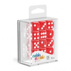 Oakie Doakie Dice - 16mm 透明系列骰 紅色六面骰（12入） - D6 Dice 16 mm Translucent - Red (12 Dice) - ODD410009（NT 200）