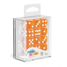 Oakie Doakie Dice - 16mm 透明系列骰 橘色六面骰（12入） - D6 Dice 16 mm Translucent - Orange (12 Dice) - ODD410014（NT 200）