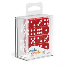 Oakie Doakie Dice - 16mm 不透明系列骰 紅色六面骰（12入） - D6 Dice 16 mm Solid - Red(12 Dice) - ODD410024（NT 170）