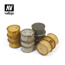 Acrylicos Vallejo - SC201 - Figure - Scenics - German Fuel Drums (#1) (建議售價NT 490)
