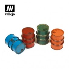 Acrylicos Vallejo - SC203 - Figure - Scenics - Civilian Fuel Drums (建議售價NT 490)