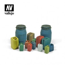 Acrylicos Vallejo - SC211 - Figure - Scenics - Assorted Modern Plastic Drums (#2)(建議售價NT 490)