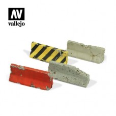 Acrylicos Vallejo - SC215 - Figure - Scenics - Damaged Concrete Barriers(建議售價NT 450)