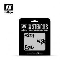 Acrylicos Vallejo - ST-LET003 - Stencils - 街頭藝術-編號. 1 Street Art Nº1 - 1/35 (建議售價NT 150)