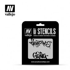 Acrylicos Vallejo - ST-LET004 - Stencils - 街頭藝術-編號. 2 Street Art Nº2 - 1/35 (建議售價NT 150)