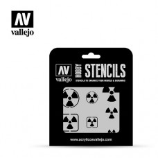 Acrylicos Vallejo - ST-SF005 - Stencils - 放射性標誌 Radioactivity Signs (建議售價NT 150)