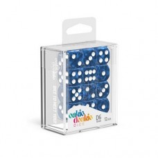 Oakie Doakie Dice - 16mm 大理石系列骰 藍色六面骰（12入） - D6 Dice 16 mm Marble - Blue(12) - ODD410003（NT 230）