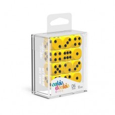 Oakie Doakie Dice - 16mm 不透明系列骰 黃色六面骰（12入） - D6 Dice 16 mm Solid - Yellow(12) - ODD410029（NT 170）