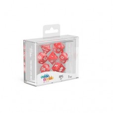 Oakie Doakie Dice - RPG套骰 大理石系列骰 紅色（七顆） - RPG Set Marble - Red(7) - ODD500001（NT 200）