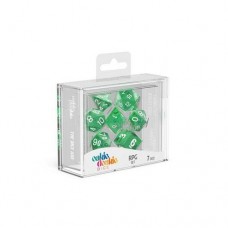 Oakie Doakie Dice - RPG套骰 透明系列骰 綠色（七顆） - RPG Set Translucent - Green(7) - ODD500010（NT 200）