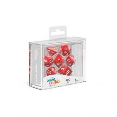 Oakie Doakie Dice - RPG套骰 不透明系列骰 紅色（七顆） - RPG Set Solid - Red(7) - ODD500024（NT 170）