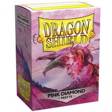 龍盾Dragon Shield 100 - 標準尺寸卡套Standard Deck Protector Sleeves - 磨砂粉鑽Matte Pink Diamond - AT-11039(NT350)