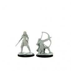 WizKids - 開拓者深度刻畫未上色模型 - 「人類戰士」 - Pathfinder Deep Cuts: Human Fighter Female（NT 180）90326 (絕版)