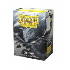 龍盾Dragon Shield 100 - 標準尺寸Standard Deck Protector Sleeves - 雙面色磨砂卡套Dual Matte - Snow(Nirin)雪白色 - AT-15005(NT420)