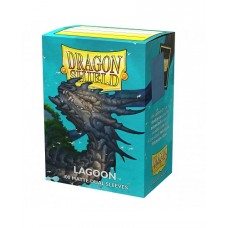 龍盾Dragon Shield 100 - 標準尺寸Standard Deck Protector Sleeves - 雙面色磨砂卡套Dual Matte - Lagoon(Saras)湖泊藍 - AT-15048(NT420)