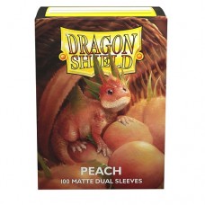 龍盾Dragon Shield 100 - 標準尺寸Standard Deck Protector Sleeves - 雙面色磨砂卡套 - Matte Dual - 桃紅 Peach 'Piip' AT-15053 (NT 420)