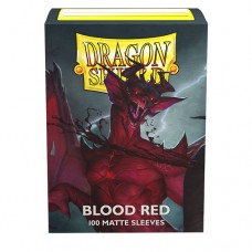 龍盾Dragon Shield - AT-11050 標準尺寸卡套(100入)Standard Deck Protector Sleeves - 磨砂 Matte - 血紅色 Blood Red (NT350)