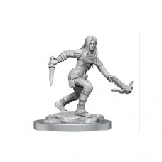 WizKids - 龍與地下城未上色模型 -  「半精靈盜賊女性」 D&D - Nolzur's Marvelous Miniatures - Half-Elf Rogue Female（NT 180）90485