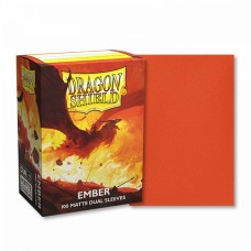 龍盾Dragon Shield 100 - 標準尺寸Standard Deck Protector Sleeves - 雙面色磨砂卡套Dual Matte - 餘燼橘 Ember - AT-15054(NT 420元)