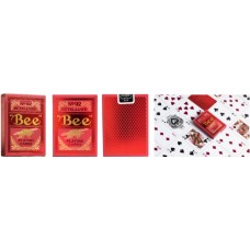 Bicycle - Playing Cards - Bee  - 蜜蜂金屬撲克牌 - 紅色箔鑽石 - Bee Metalluxe Playing Cards - Red Foil Diamond Back  - 10022593  (NT450元)