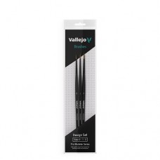 Acrylicos Vallejo - B01991 - 畫筆 -  進階畫師系列 - 設計套裝 - 天然毛畫筆(0,1,2) Design Set - Natural Hair  (Sizes 0, 1 & 2)