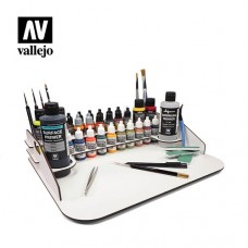 Acrylicos Vallejo - 放置架 - 26011 - 顏料放置工作站 40x30cm Paint display and work station (40x30 cm.) with vertical storage (NT 900元)
