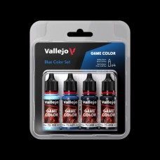 Acrylicos Vallejo - 遊戲色 Game Color -  套組系列 - 72376 - 藍色套組Blue Color Set (建議售價NT.350)