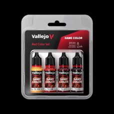Acrylicos Vallejo - 遊戲色 Game Color -  套組系列 - 72377 - 紅色套組Red Color Set (建議售價NT.350)