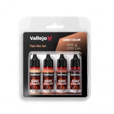 Acrylicos Vallejo - 遊戲色 Game Color -  套組系列 - 72379 - 膚色套組Pale Skin Set (建議售價NT.350)