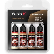 Acrylicos Vallejo - 遊戲色 Game Color -  套組系列 - 72380 - 深膚色套組Tanned Skin Set (建議售價NT.350)