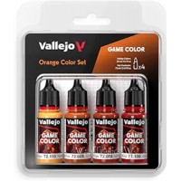 Acrylicos Vallejo - 遊戲色 Game Color -  套組系列 - 72381 - 橘色套組Orange Color Set (建議售價NT.350)