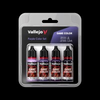 Acrylicos Vallejo - 遊戲色 Game Color -  套組系列 - 72382 - 紫色套組Purple Color Set (建議售價NT.350)
