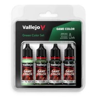 Acrylicos Vallejo - 遊戲色 Game Color -  套組系列 - 72384 - 綠色套組Green Color Set (建議售價NT.350)