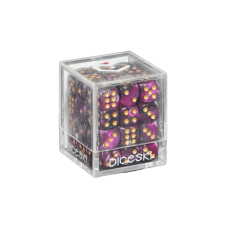 DICESKI - 六面骰子-12mm(36顆)-紫&黑 - Gemini - 12mm D6 Purple & Black (36 Dice) - DSI00021(NTD 460元)