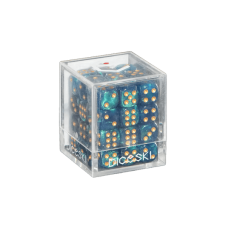 DICESKI - 六面骰子-12mm(36顆)-藍&綠 - Gemini - 12mm D6 Blue & Green (36 Dice) - DSI00027(NTD 460元)