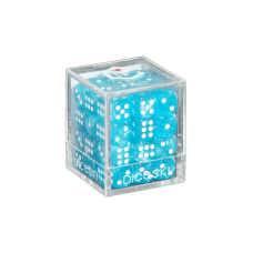 DICESKI - 六面骰子-12mm(36顆)-半透明藍綠色 - Chameleon - 12mm D6 Teal Translucent (36 Dice) - DSI00049(NTD 460元)