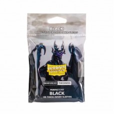 龍盾Dragon Shield - 厚完美貼合內層牌套-標準尺寸(100入) - 黑色 - DS100 Perfect Fit - Thick Inner Sleeves - Black AT-13005 龍盾Dragon Shield - 厚完美貼合內層牌套-標準尺寸(100入) - 黑色 - DS100 Perfect Fit - Thick Inner Sleeves - Black AT-13005