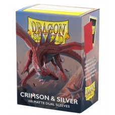 龍盾Dragon Shield - 磨砂防卡套-標準尺寸(100入) - 緋紅色/灰色內層 Dragon Shield - 100 Deck Protector Sleeves - Standard Size - Matte Dual - Crimson & Silver - AT-15072 龍盾Dragon Shield - 磨砂防卡套-標準尺寸(100入) - 緋紅色/灰色內層 Dragon Shield - 100 Deck Protector Sleeves - Standard Size - Matte Dual - Crimson & Silver - AT-15072