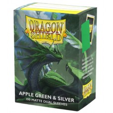 龍盾Dragon Shield - 磨砂防卡套-標準尺寸(100入) - 蘋果綠/灰色內層 Dragon Shield - 100 Deck Protector Sleeves - Standard Size - Matte Dual - Apple Green & Silver - AT-15073 龍盾Dragon Shield - 磨砂防卡套-標準尺寸(100入) - 蘋果綠/灰色內層 Dragon Shield - 100 Deck Protector Sleeves - Standard Size - Matte Dual - Apple Green & Silver - AT-15073
